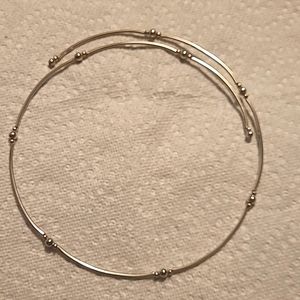 Silver choker necklace